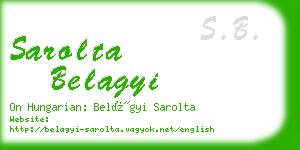 sarolta belagyi business card